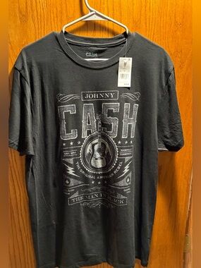 LG Black Johnny Cash Graphic Tee